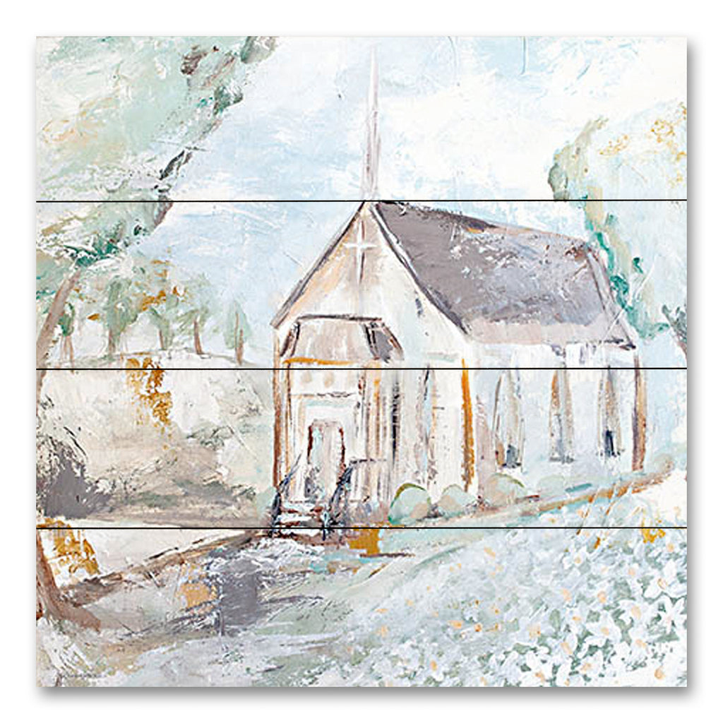 Mackenzie Kissell MKA117PAL - MKA117PAL - Blessed House - 12x12 Religious, Church, Cottage/Country, Abstract, Watercolor, Spring, Landscape from Penny Lane