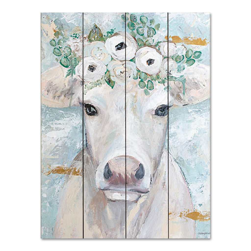 Mackenzie Kissell MKA120PAL - MKA120PAL - Annabelle the Cow - 12x16 Cow, Flowers, Floral Crown, Whimsical, Portrait from Penny Lane