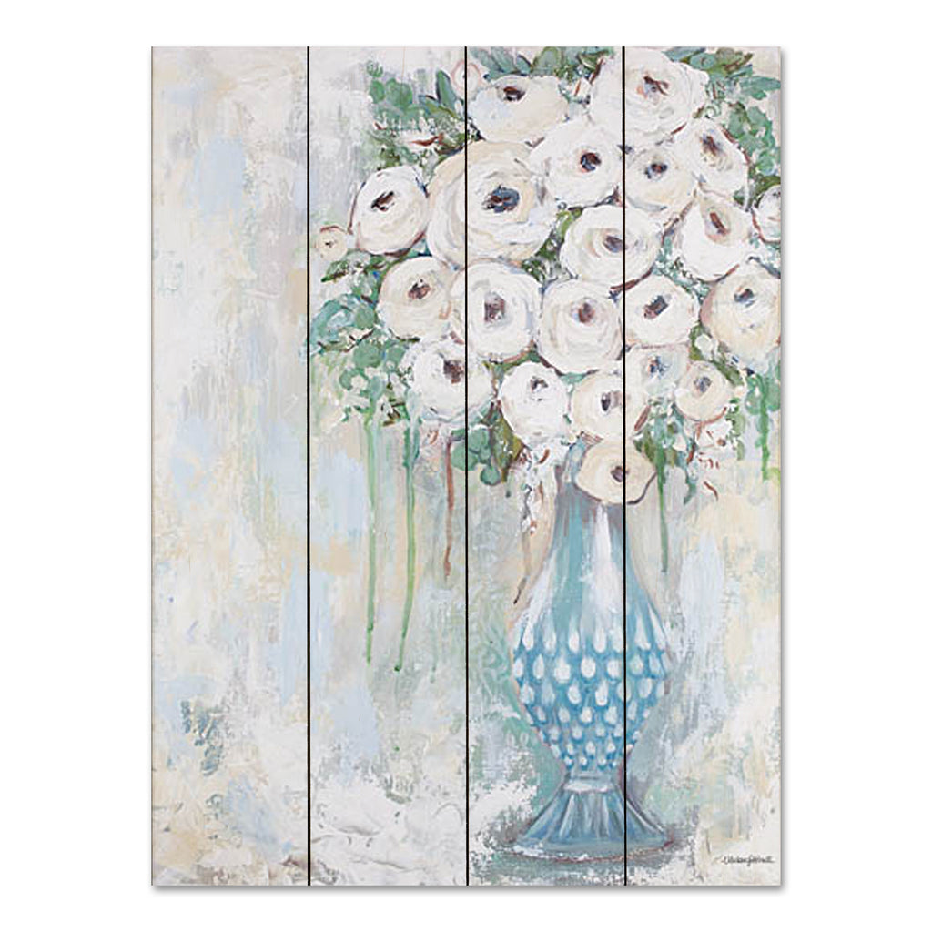 Mackenzie Kissell MKA131PAL - MKA131PAL - Elegant Floral - 12x16 Flowers, White Flowers, Abstract, Bouquet, Vase from Penny Lane