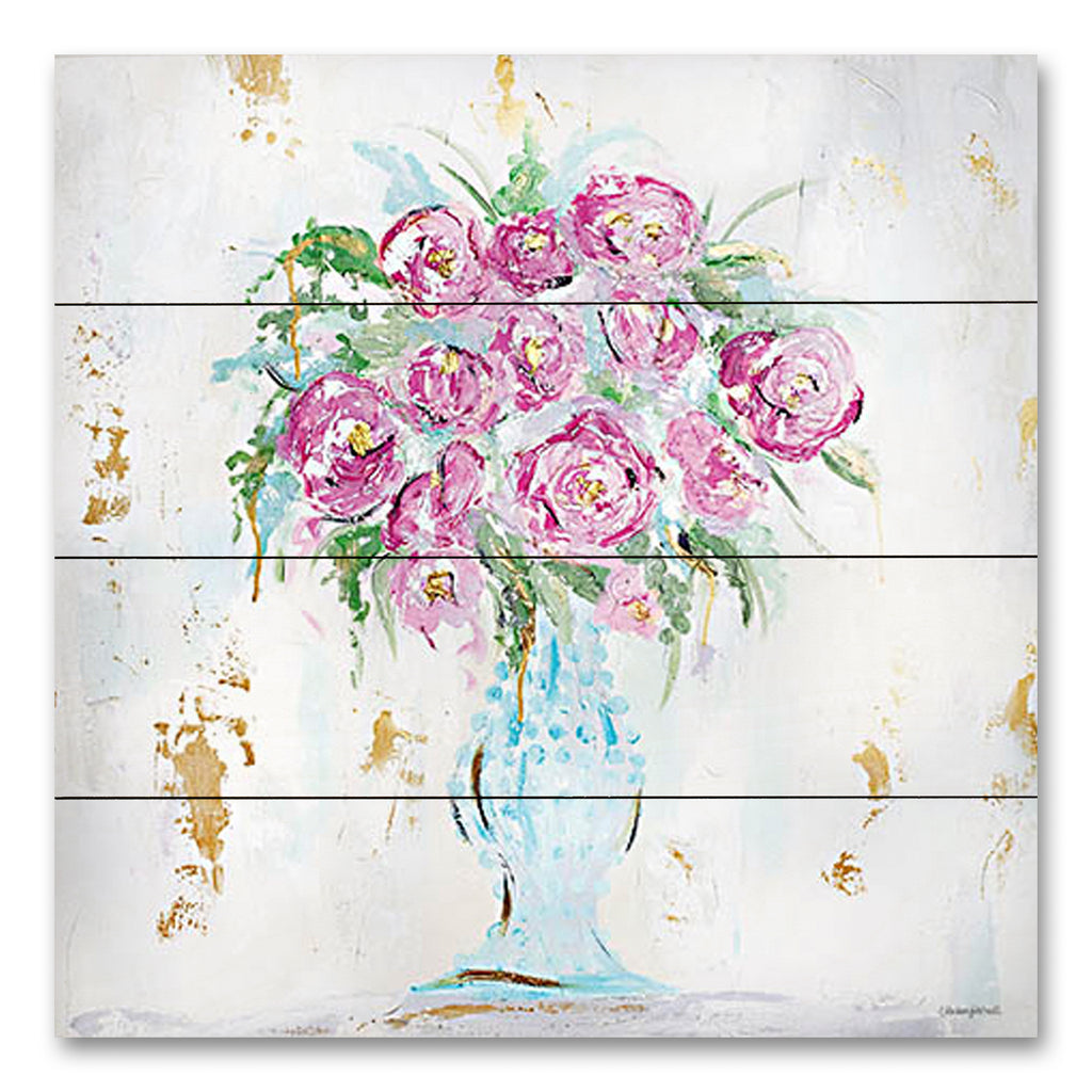 Mackenzie Kissell MKA132PAL - MKA132PAL - Grace Bouquet - 12x12 Flowers, Pink Flowers, Abstract, Bouquet, Vase from Penny Lane