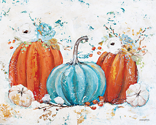 Mackenzie Kissell MKA135 - MKA135 - Harvest Pumpkins - 16x12 Still Life, Pumpkins, Harvest, Fall, Gourds, Flowers from Penny Lane