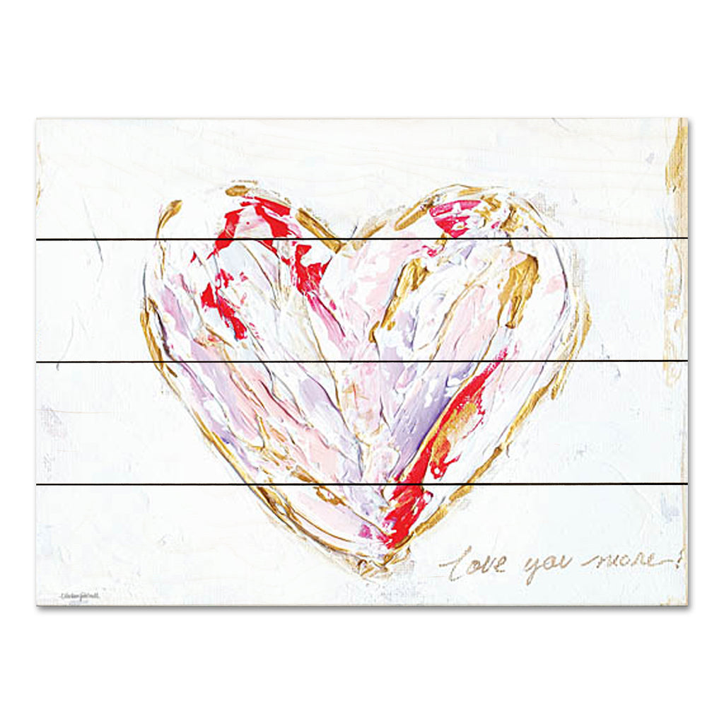 Mackenzie Kissell MKA136PAL - MKA136PAL - Love You More Heart I - 16x12 Heart, Love, Abstract, Textual Art, Valentine's Day from Penny Lane