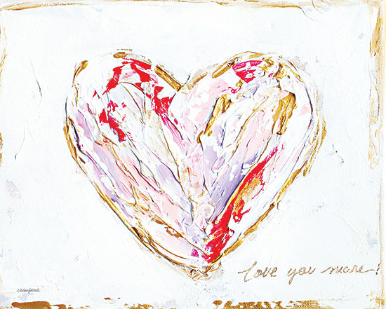 Mackenzie Kissell MKA136 - MKA136 - Love You More Heart I - 16x12 Heart, Love, Abstract, Textual Art, Valentine's Day from Penny Lane