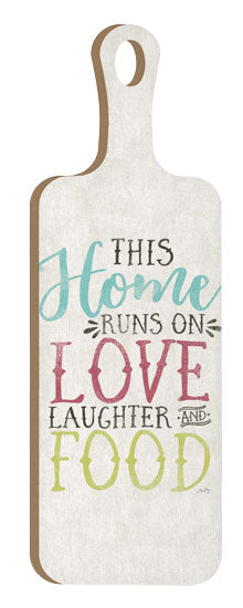 Misty Michelle MMD104CB - MMD104CB - Love, Food and Laughter - 6x18 Kitchen, Cutting Board, Home, This Home Runs on Love, Laughter and Food, Inspirational, Typography, Signs, Textual Art from Penny Lane