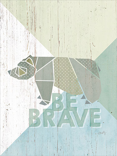Misty Michelle MMD213 - Be Brave Bear - Bear, Origami, Signs from Penny Lane Publishing
