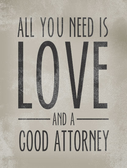 Misty Michelle MMD349 - MMD349 - Love and a Good Attorney   - 12x16 Love and a Good Attorney, Humorous, Couples, Signs from Penny Lane