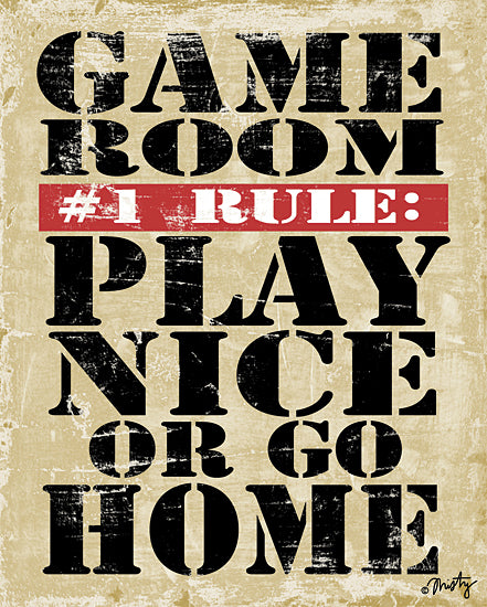 Misty Michelle MMD375 - MMD375 - Game Room #1 Rule - 12x16 Game Room, Signs, Rules, Children, Typography from Penny Lane