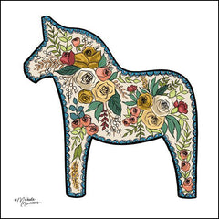 MN135 - Floral Horse - 12x12