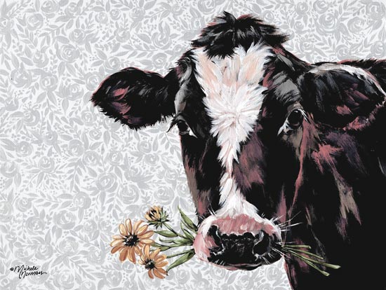 Michele Norman MN202 - MN202 - Susie - 16x12 Cow, Daisies, Portrait from Penny Lane