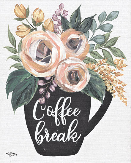 Michele Norman MN216 - MN216 - Coffee Break - 12x16 Signs, Typography, Flowers, Coffee Break, Coffee Cup from Penny Lane