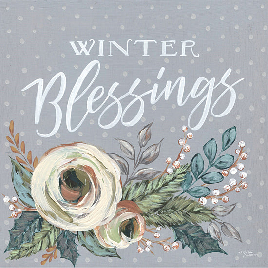 Michele Norman MN236 - MN236 - Winter Blessings - 12x12 Winter Blessings, Blessings, Flowers, Flower Swag, Signs from Penny Lane