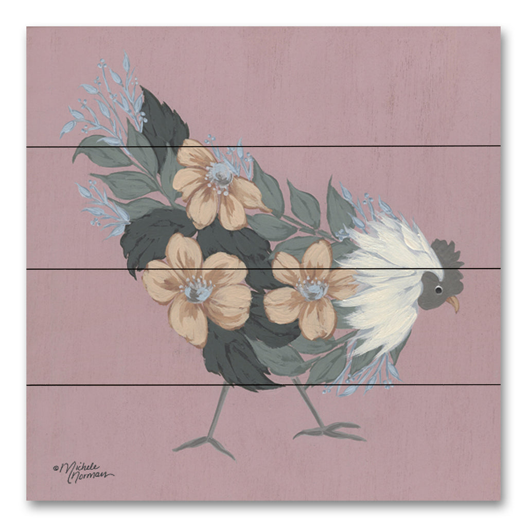Michele Norman MN260PAL - MN260PAL - Rosie     - 12x12 Hen, Chicken, Flowers, Whimsical, French Country from Penny Lane