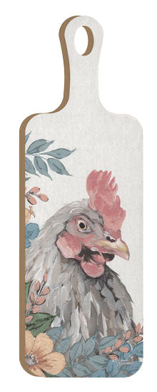 Michele Norman MN263CB - MN263CB - Hen in the Garden - 6x18 Kitchen, Cutting Board, Chicken, Hen, Greenery, Farm Animals, Farmhouse/Country from Penny Lane