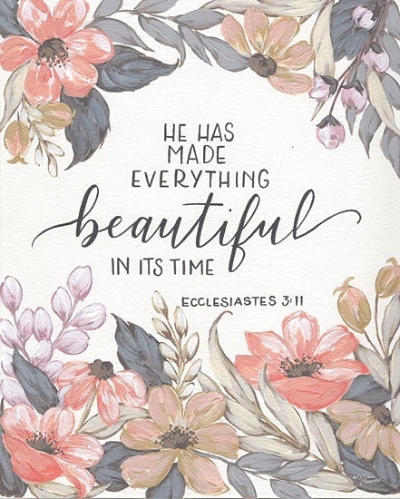 Michele Norman MN268 - MN268 - He Has Made Everything Beautiful - 12x16 He Has Made, Beautiful, Bible Verse, Ecclesiastes, Religious, Flowers, Signs from Penny Lane