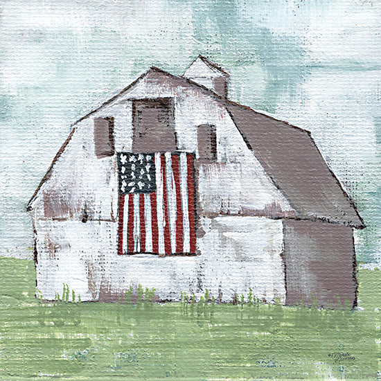 Michele Norman  MN273 - MN273 - Land of the Free - 12x12 Barn, Farm, American Flag, Rustic, Primitive, USA, Patriotic from Penny Lane