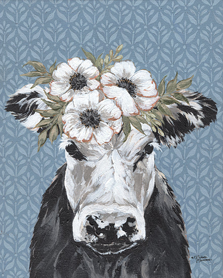 Michele Norman MN274 - MN274 - Agatha     - 12x16 Cow, Flowers, Floral Crown from Penny Lane