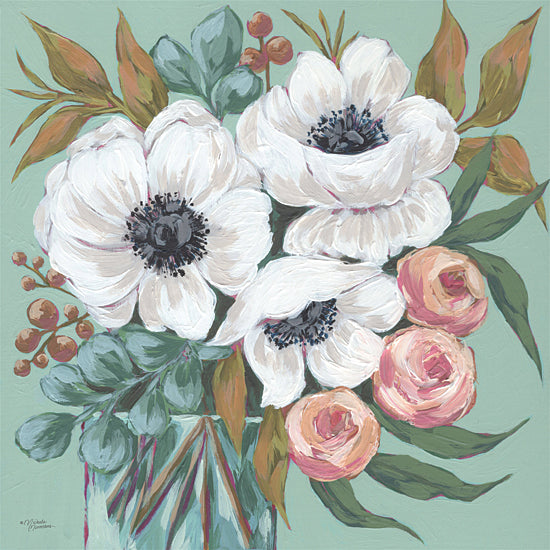Michele Norman MN280 - MN280 - Anemone Bouquet - 12x12 Flowers, Bouquet, Blooms, Anemone Flowers from Penny Lane