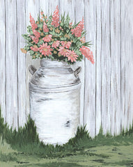 MN292 - White Washed Milk Can - 12x16