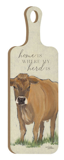 Michele Norman MN370CB - MN370CB - Home is Where My Herd Is - 6x18 Kitchen, Cutting Board, Cow, Brown Cow, Inspirational, Family, Home is Where My Herd Is, Typography, Signs, Textual Art from Penny Lane