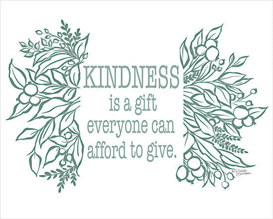 Michele Norman  MN384 - MN384 - Kindness is a Gift - 16x12 Inspirational, Typography, Signs, Kindness, Kindness is a Gift Everyone can Afford to Give, Greenery, Green, White, Spring from Penny Lane