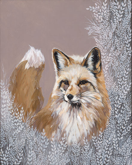 Michele Norman MN393 - MN393 - Fraser the Winter Fox   - 12x16 Fox, Wildlife, Lodge, Masculine, Greenery, Winter from Penny Lane