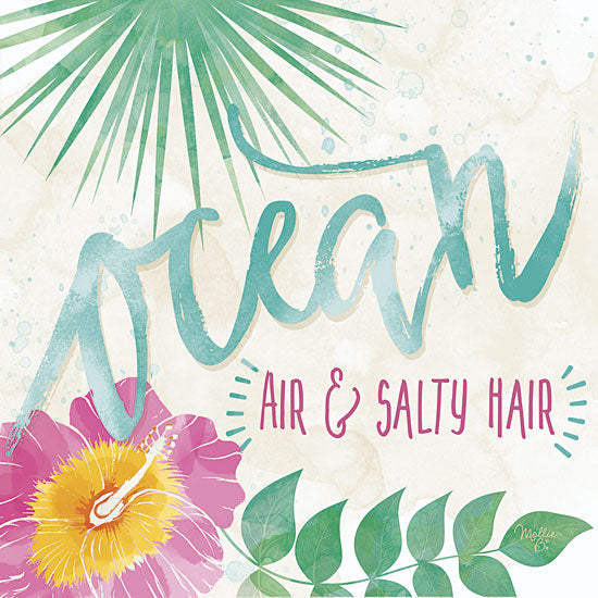 Mollie B. MOL1475 - Ocean Air & Salty Hair - Ocean, Tropical, Palms, Flowers from Penny Lane Publishing