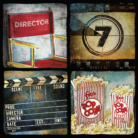 Mollie B. MOL1542 - At the Movies II - Movies, Collage, Popcorn from Penny Lane Publishing