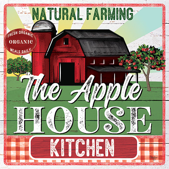 Mollie B. MOL2042 - MOL2042 - The Apple House Kitchen - 12x12 Signs, Typography, Apple House Kitchen, Barn, Silo, Apple Trees from Penny Lane