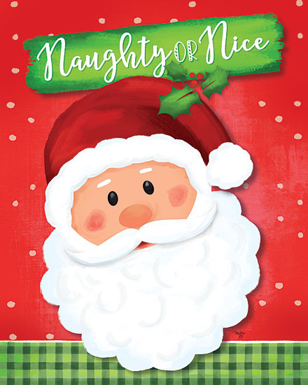 Mollie B. MOL2056 - MOL2056 - Naughty or Nice Santa - 12x16 Signs, Typography, Santa Claus, Christmas Ivy, Naughty Or Nice, Christmas from Penny Lane