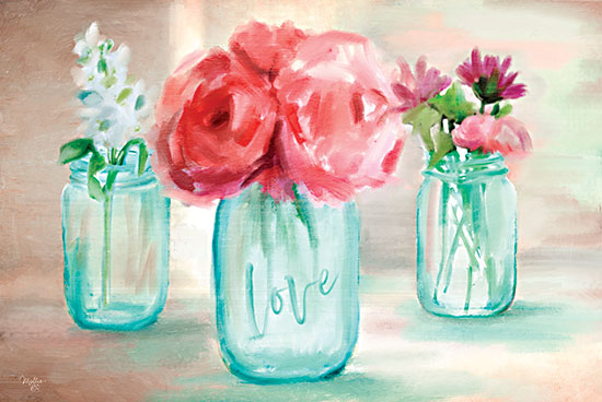 Mollie B. MOL2065 - MOL2065 - Floral Trio - 18x12 Floral Trio, Glass Jar, Flowers, Shabby Chic, Still Life from Penny Lane