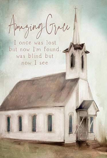 Mollie B. MOL2066 - MOL2066 - Amazing Grace - 12x18 Amazing Grace, Church, Music, Song, Country Church, Sign from Penny Lane