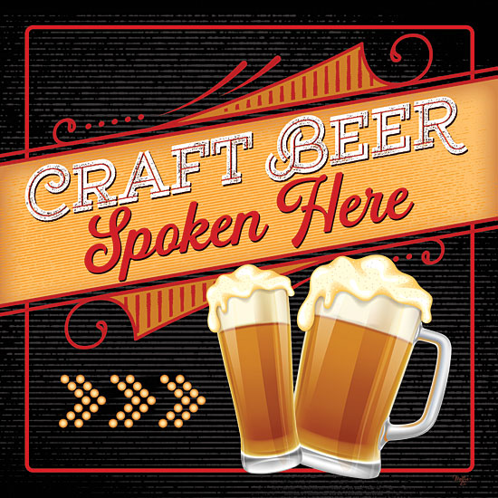 Mollie B. MOL2091 - MOL2091 - Craft Beer Spoken Here - 12x12 Beer, Craft Beer, Signs, Drinks, Bar from Penny Lane
