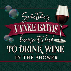 MOL2180 - it's Hard to Drink Wine in the Shower - 12x12