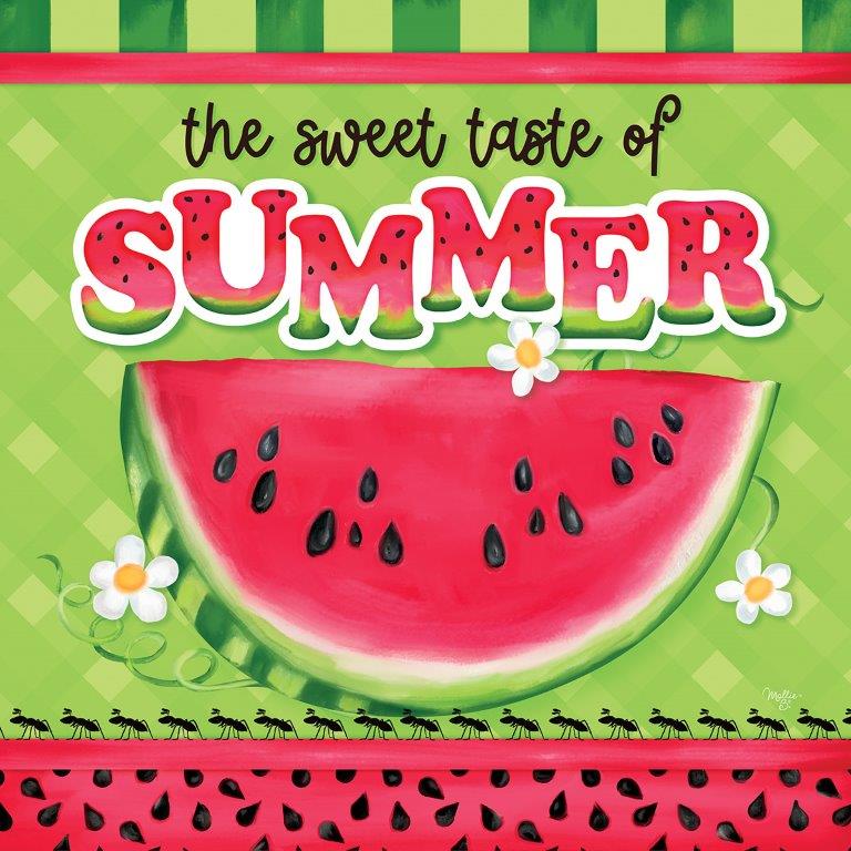 Mollie B. MOL2243 - MOL2243 - The Sweet Taste of Summer - 12x12 Summer, Watermelon, Typography, Signs, Sweet Taste of Summer, Picnics from Penny Lane