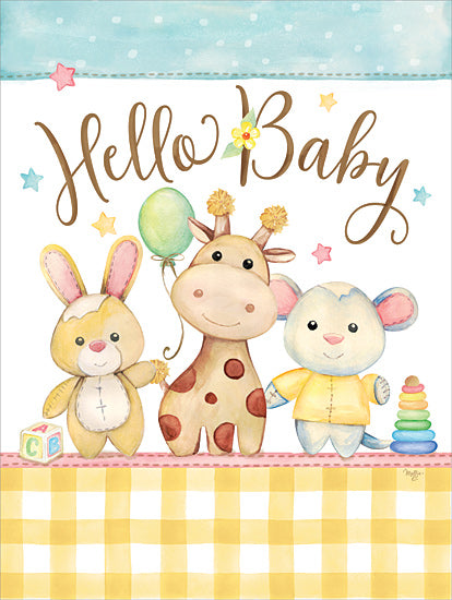 Mollie B. MOL2483 - MOL2483 - Baby Illustration - 12x16 New Baby, Baby, Whimsical, Hello Baby, Animals, Toys, Patterns, Plaids, Typography, Signs from Penny Lane