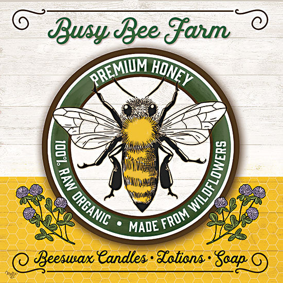 Mollie B. MOL2514 - MOL2514 - Sweet Bees Honey - 12x12 Farm, Bees, Busy Bee Farm, Honey, Advertisement, Lavender, Typography, Signs, Textual Art from Penny Lane
