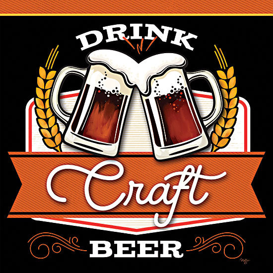 Mollie B. MOL2540 - MOL2540 - Drink Craft Beer - 12x12 Beer, Bar, Game Room, Craft Beer, Drink Craft Beer, Typography, Signs, Textual Art, Masculine, Drink from Penny Lane