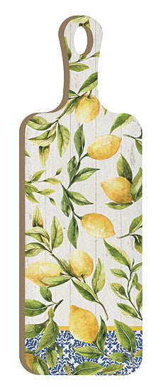 Mollie B. MOL2552CB - MOL2552CB - Lots of Lemons - 6x18 Kitchen, Cutting Board, Lemons, Blue & White Dishware, Farmhouse/Country from Penny Lane