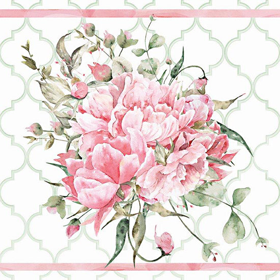 Mollie B. MOL2685 - MOL2685 - Pink Bouquet - 12x12 Flowers, Pink Flowers, Bouquet, Flower Buds, Spring, Patterned Background from Penny Lane