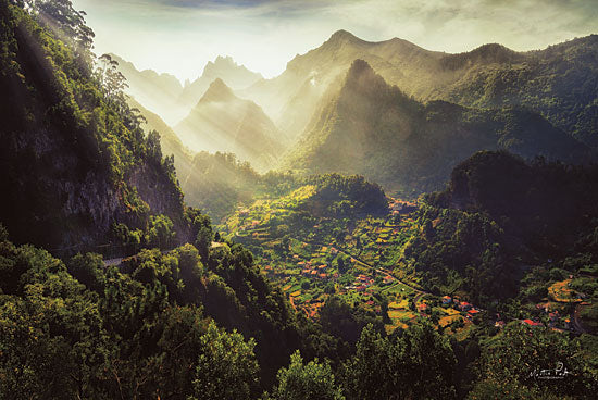 Martin Podt MPP615 - MPP615 - Land of the Hobbits - 18x12 Photography, Mountains, Village, Trees, Landscape, Sunlight from Penny Lane
