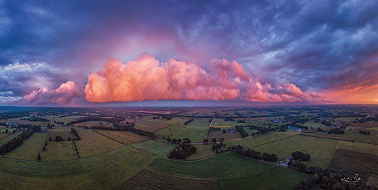 Martin Podt MPP621 - MPP621 - The Pink Cloud - 18x12 Photography, Pink Clouds, Trees, Landscape, Sunset from Penny Lane
