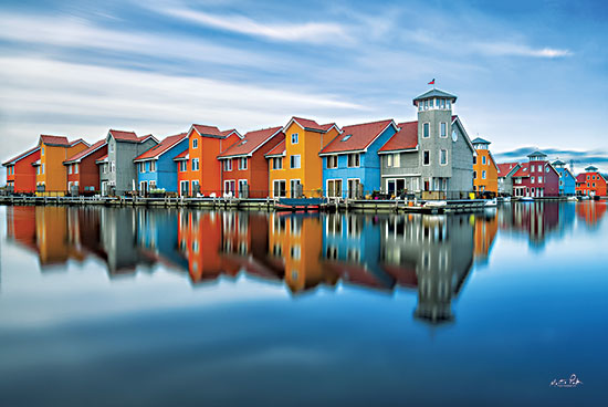 Martin Podt MPP713 - MPP713 - Reitdiephaven Reflections - 18x12 Reitdiephaven Reflections, Coastal, Netherlands, City, Hotel, Photography from Penny Lane