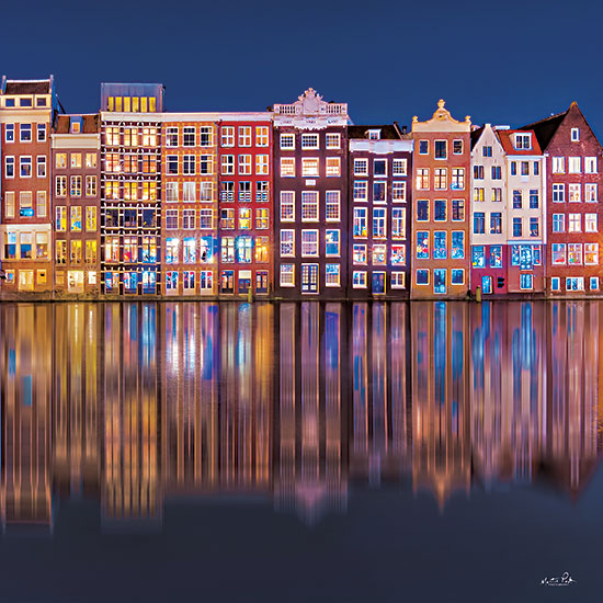 Martin Podt MPP714 - MPP714 - Building Row Reflections 1 - 12x12 Buildings, Reflections, Coastal, Photography, City, Hotels from Penny Lane