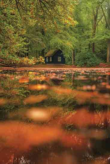 Martin Podt MPP966 - MPP966 - Cabin Reflections - 12x18 Photography, Cabin, Lake, Landscape, Trees, Forest, Reflections, Sunshine from Penny Lane