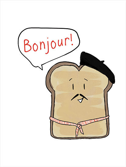 Masey St. Studios MS160 - MS160 - Bonjour French Toast - 12x16 French Toast, Humorous, Bonjour, Hello, Kitchen, Signs from Penny Lane