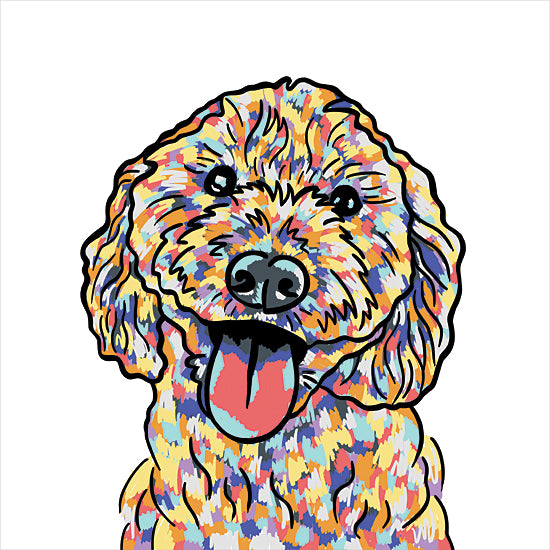 Masey St. Studios MS210 - MS210 - Rainbow Doodle - 12x12 Whimsical, Animals, Pets, Dog, Doodle, Rainbow Colored, Watercolor from Penny Lane