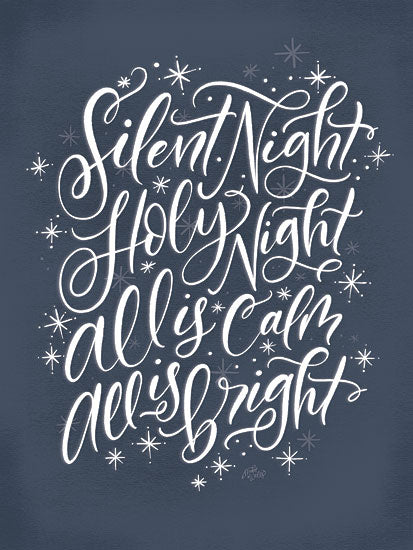 MakeWells MW106 - MW106 - Silent Night    - 12x16 Christmas, Holidays, Silent Night Holy Night All is Calm All is Bright, Typography, Signs, Textual Art, Christmas Song, Winter  from Penny Lane