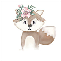 MW139 - Cute Floral Fox - 12x12