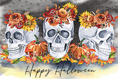ND142 - Happy Halloween Skulls - 18x9