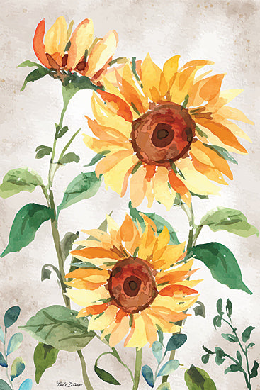 Nicole DeCamp ND157 - ND157 - Late Summer Sunflowers I - 12x18 Fall, Flowers, Sunflowers, Watercolor from Penny Lane